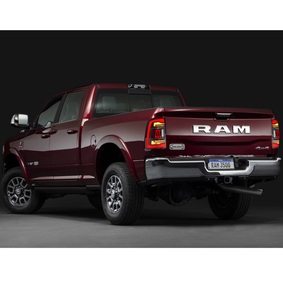 LED-Rückleuchten für Dodge Ram 1500 2500 3500 4. Generation 2009–2018 mit sequenziellem gelbem Blinker und rotem Glas - Bild 3