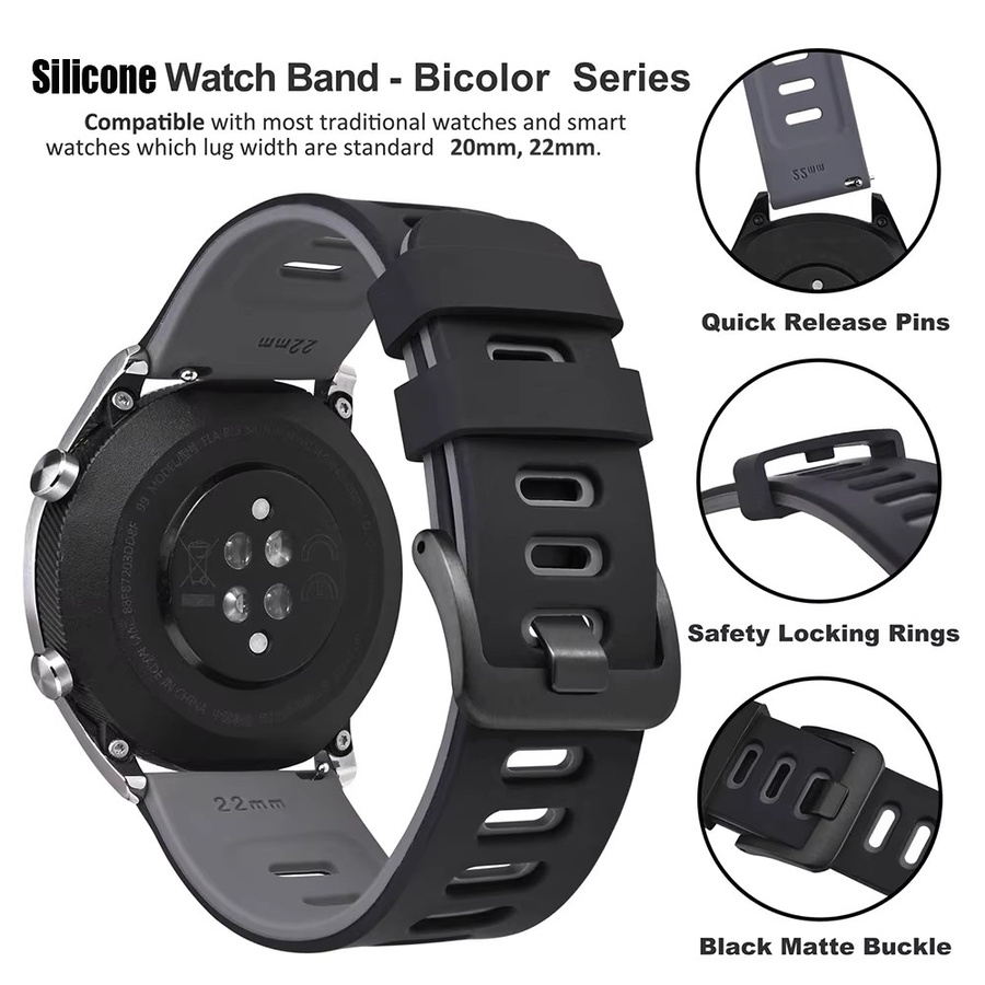 Huawei Uhrenarmband Silikon, Schwarz, Unisex - Bild 5