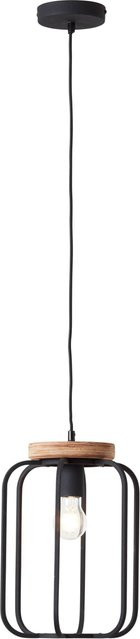 Brilliant Pendelleuchte Tosh aus Holz und Metall in Schwarz und Antik Holz, B/H/T: 25 x 130 x 25 cm, E27 - Bild 1