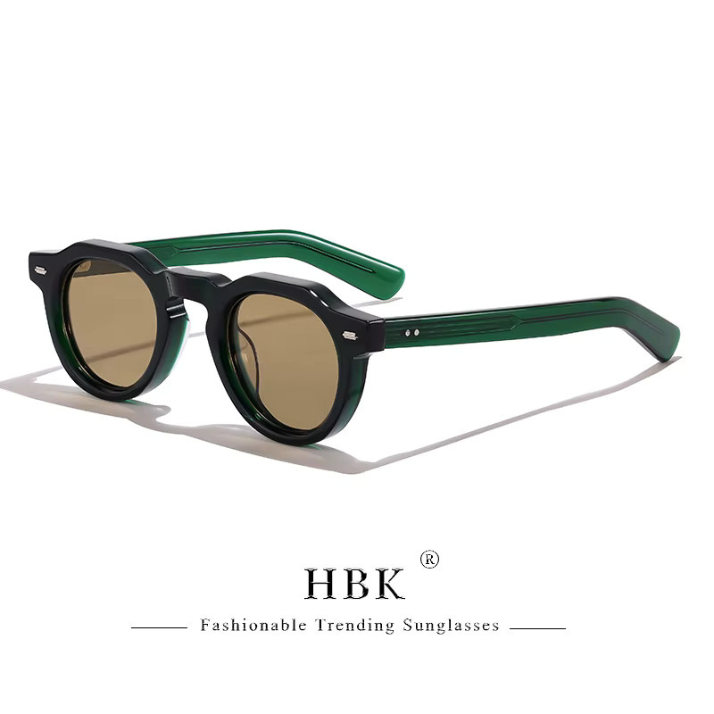 HBK Sonnenbrille, Rund, Vollrand, Acetat, Unisex - Bild 2