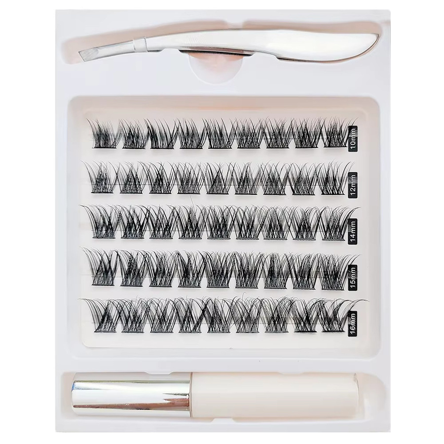 45 Cluster DIY falsche Wimpern, einzeln, wiederverwendbar, Schwarz, natürlich - Bild 2
