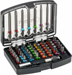 Vigour Bit-Set V5020 Bit Box mit 57 Werkzeugen, Sechskant massiv 6,3 (1/4 Zoll), Multicolor - Bild 2