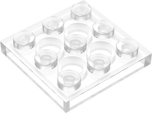 Yiran toy 11212 Platte 3x3 Noppen, Konstruktionsbausteine Zubehör, 10-teiliges Set, transparent - Bild 1