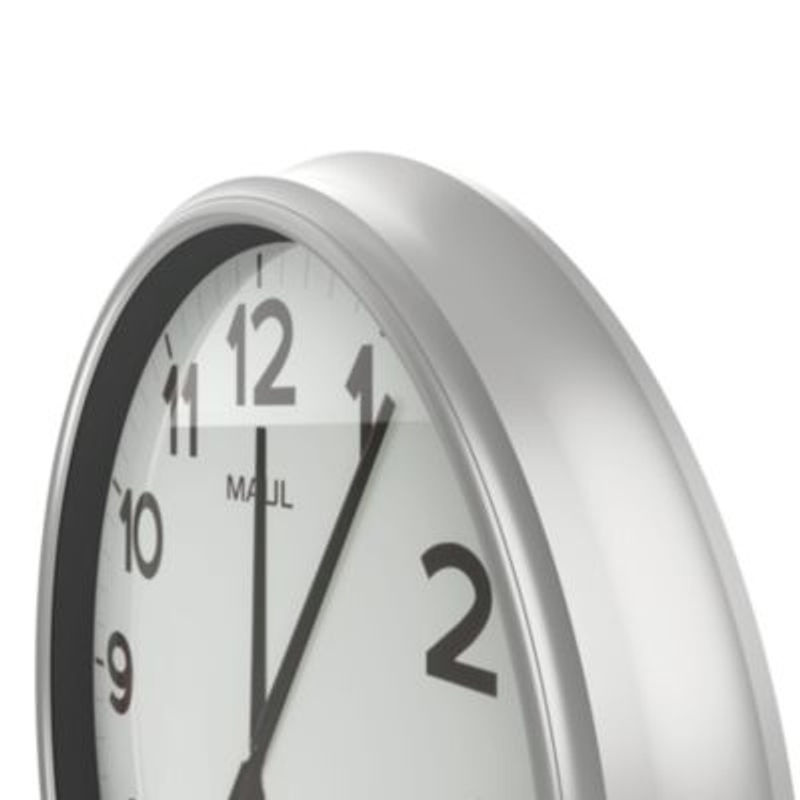 Maul MAULride Funk Wanduhr rund, silber-weiß-schwarz, Durchmesser: 61,0 cm, Tiefe: 7,1 cm - Bild 2