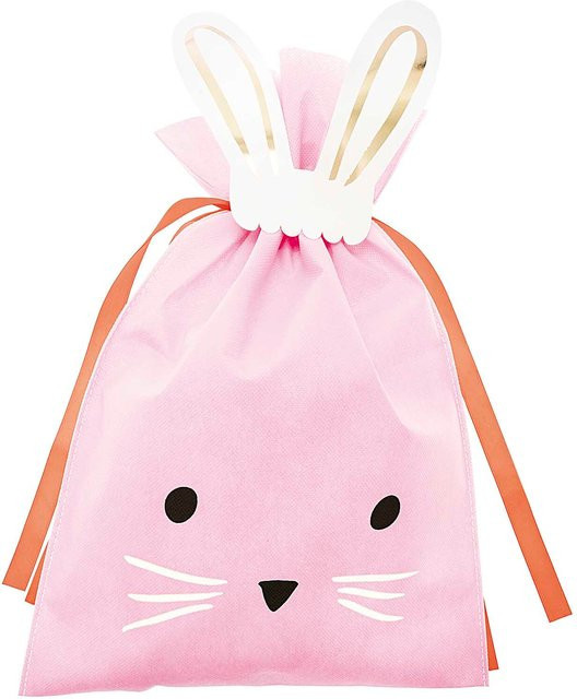 Rico Design Paper Poetry Geschenktüte Hase in Rosa, B: 30 cm, H: 45 cm - Bild 1