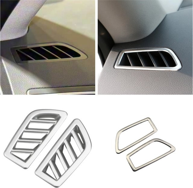 Dekorative Auto Luftauslass Abdeckung für Renault Koleos und Samsung QM6 2016-2022, Farbe: Silber, Material: ABS - Bild 1