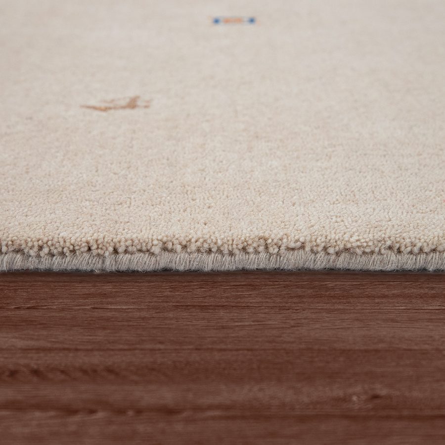 Gabbeh-Teppich Majestic in Beige, gewebter Wollteppich, B/T: 160 x 230 cm - Bild 3
