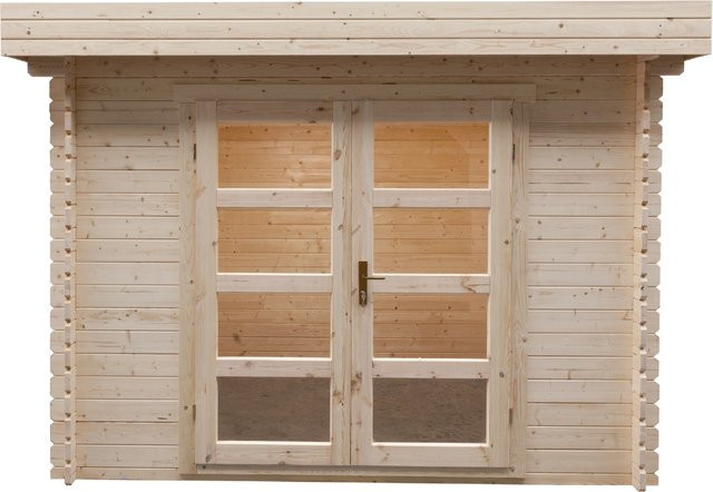 Modernes Gartenhaus aus Blockbohlen mit den Maßen B: 300 cm x T: 300 cm - Bild 1