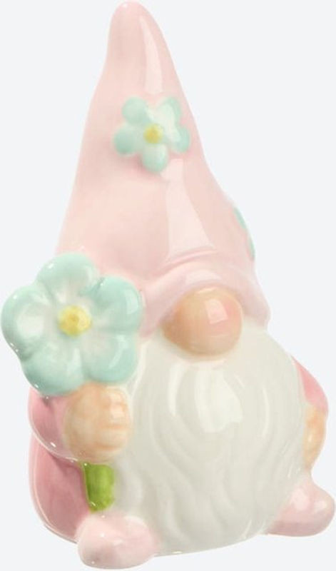 NKD Deko-Figur Mensch aus Keramik, mehrfarbig und floral in Rosa, unregelmäßige Form - Bild 1