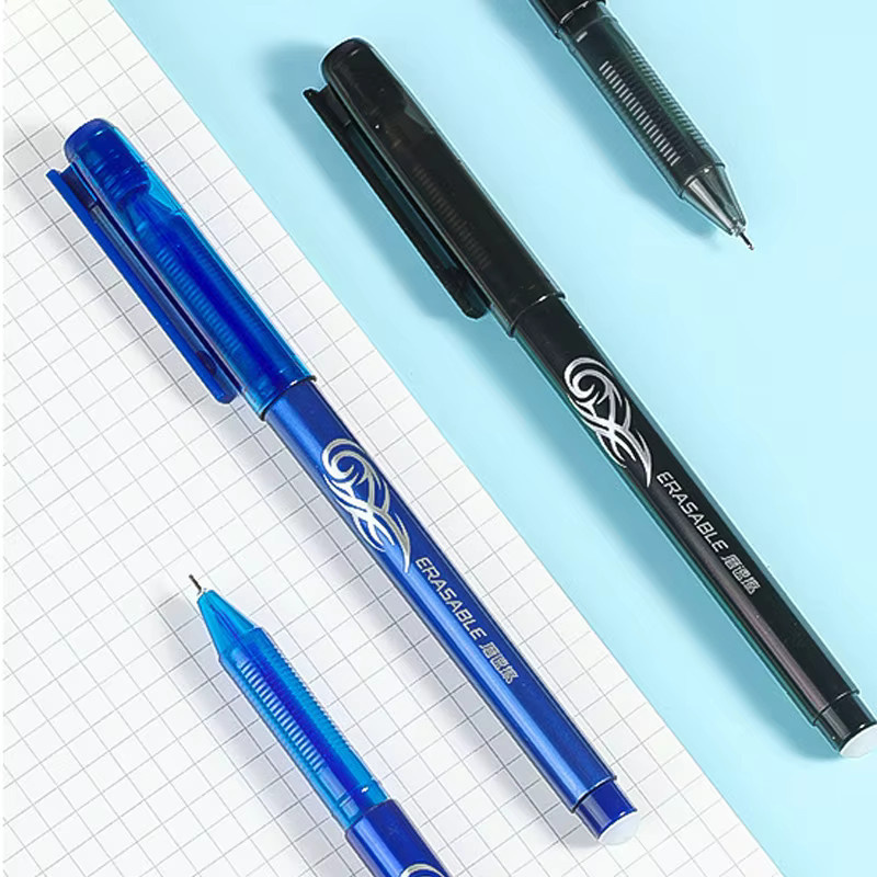 Löschbare Gelstifte mit 0,5 mm feiner Spitze in Blau und Schwarz für Schule und Büro - Bild 2