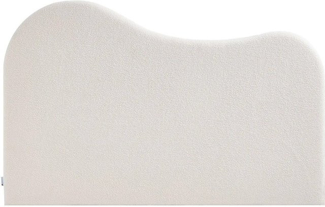 Vente-unique Bettkopfteil Voriota in Weiß mit Bouclé-Stoff, Breite: 175 cm - Bild 1