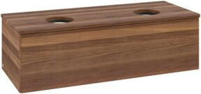 V&B Antao Waschtischunterschrank mit LED-Beleuchtung, Wandmontage, Farbe Walnut, B/T/H: 120 x 36 x 50 cm - Bild 1