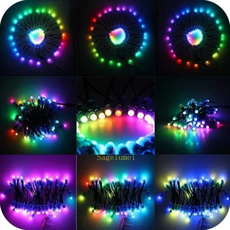 SAGE LU MEI WS2811 RGB Digital LED Pixel Licht Modul T1000S IP68 wasserdicht Multicolor DC5V 12mm - Bild 4
