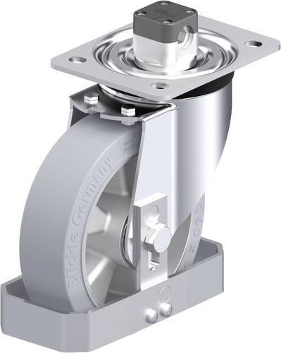 Blickle L-ALEV 160K-CS11-SG-FS Stahlblech-Lenkrolle in Grau mit 160 mm Rad-Durchmesser und 400 kg Tragfähigkeit - Bild 1