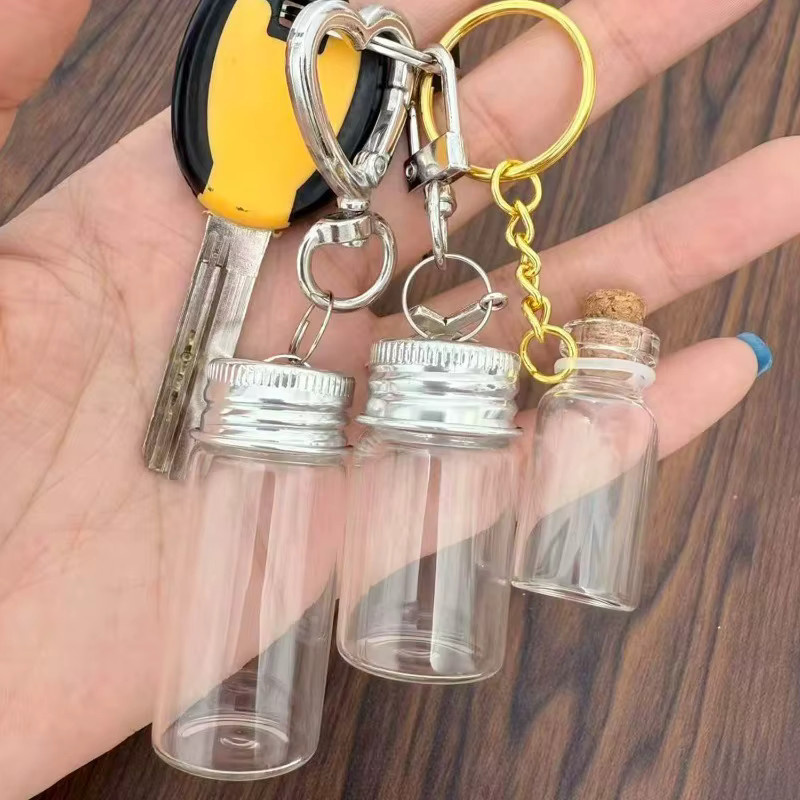 Schlüsselanhänger Mini Glas Flasche, Unisex - Bild 2