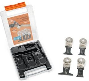 Fein Starlock Universal Set mit 3 plus 1 Sägeblättern und Multifunktionswerkzeug-Zubehör-Set in Multicolor - Bild 2