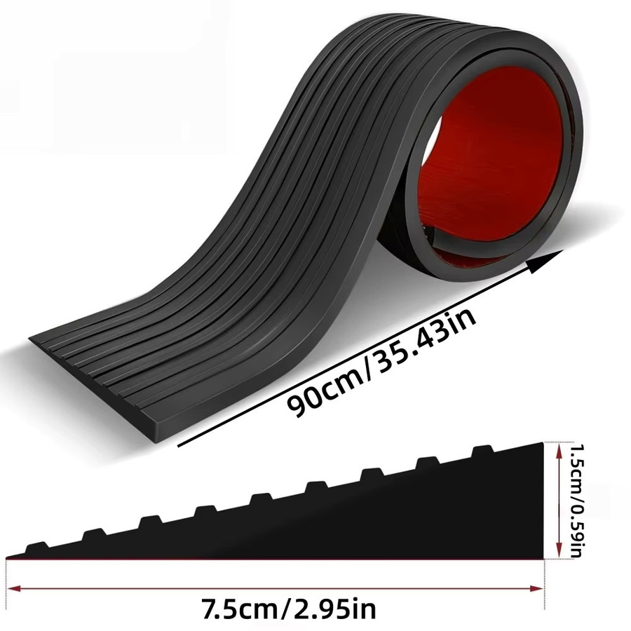 Selbstklebende PVC Schrittrampe mit Streifen als rutschfeste Klettermatte und Türschwelle, Breite: 7,5 cm, Länge: 90 cm - Bild 2