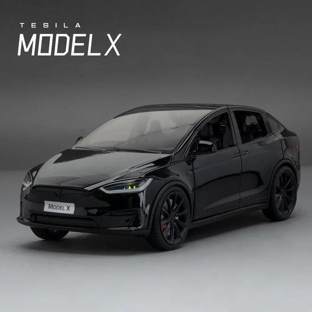 JJRC TOP Tesla Model X Model 3 Spielzeugauto, 1:24, schwarz, mit Licht und Ton - Bild 1