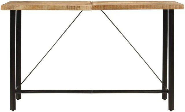 vidaXL Bartisch aus Massivholz Mango und Eisen in Braun, B/T/H: 180 x 70 x 107 cm - Bild 1