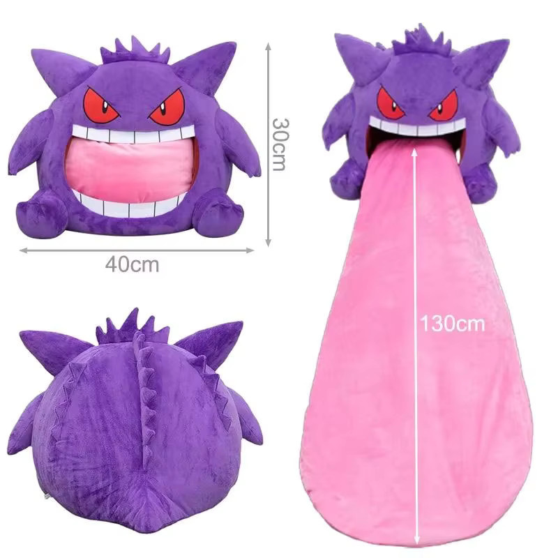 Aoger Pokemon Gengar 2-in-1 Plüschkissen und Decke in Lila - Bild 5