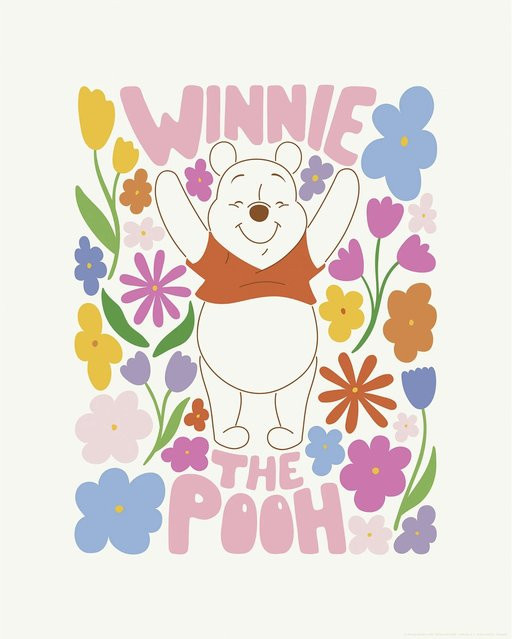 Komar Wandbild Disney Winnie the Pooh Happy Botanical, Bunt, Breite: 40 cm, Höhe: 50 cm - Bild 1
