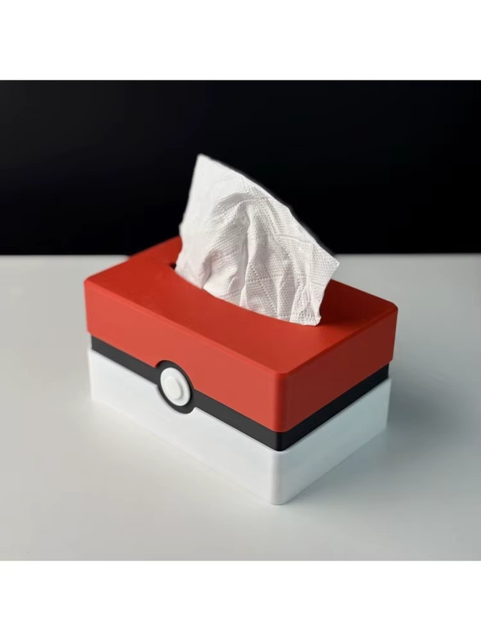 TAKARA TOMY Pokemon Taschentuchbox aus Kunststoff in Weiß und Rot für Haushalt und Auto - Bild 4