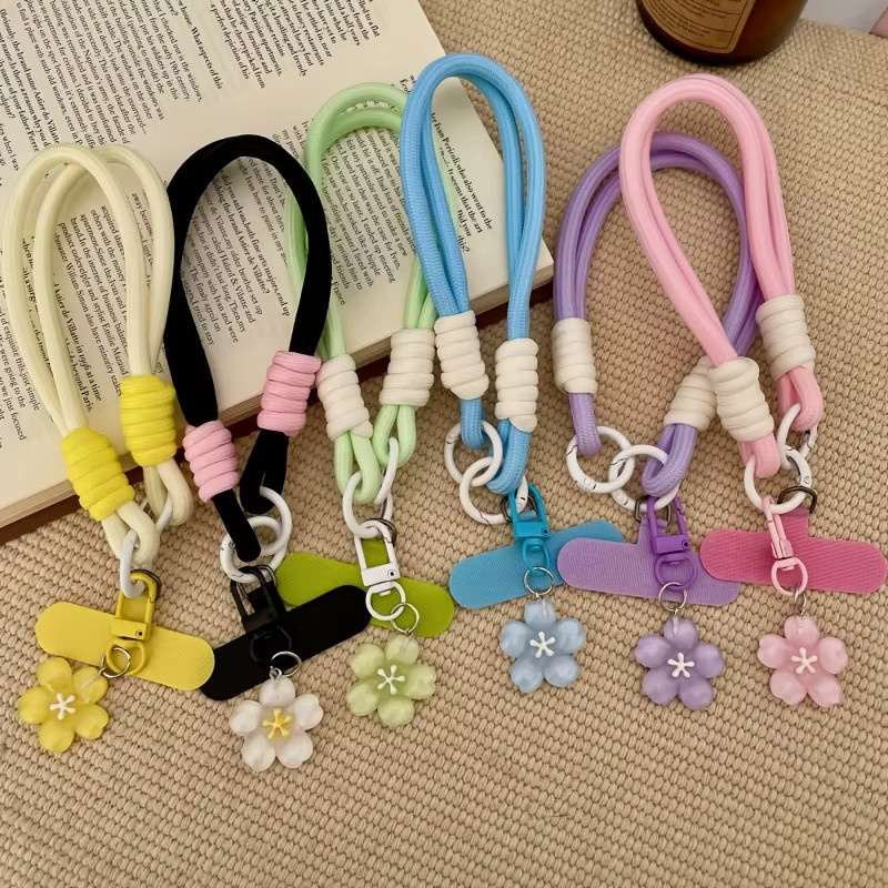 Unisex Handy-Umhängeband mit Kirschblüten-Design in Multicolour, abnehmbares Anti-Verlust Zubehör für deine Handyhülle - Bild 1