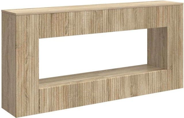vidaXL Konsolentisch Sonoma-Eiche aus Holzwerkstoff, B/T/H: 155 x 29 x 74 cm - Bild 1