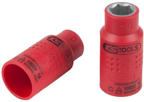 KS Tools Isolierte Stecknuss 3/8 Zoll 8mm Rot aus Chrom Vanadium - Bild 1