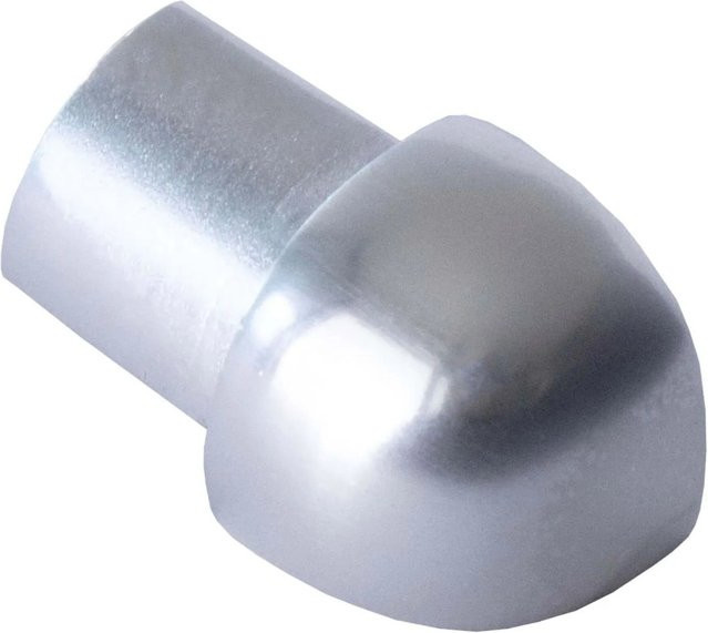 Dalsys Außeneck Fliesenschiene Viertelkreis aus Aluminium in Chrome Silver, 8mm - Bild 1