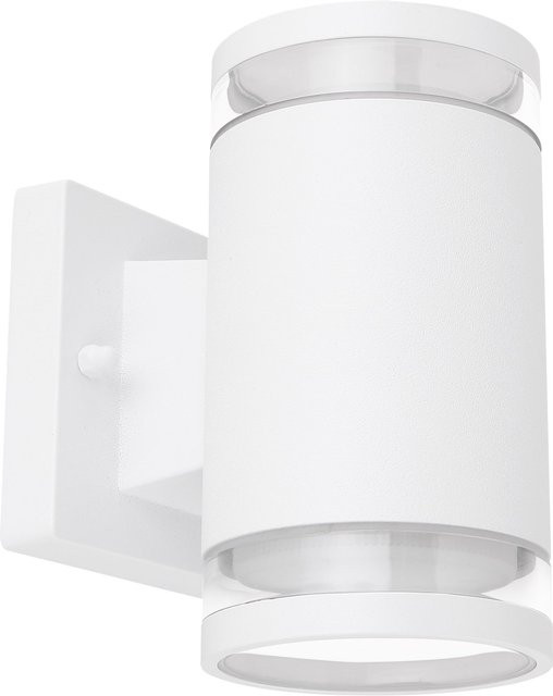 GLOBO Lighting Außenleuchte ALCALA in Weiß mit transparentem Glas und Aluminium - Bild 1