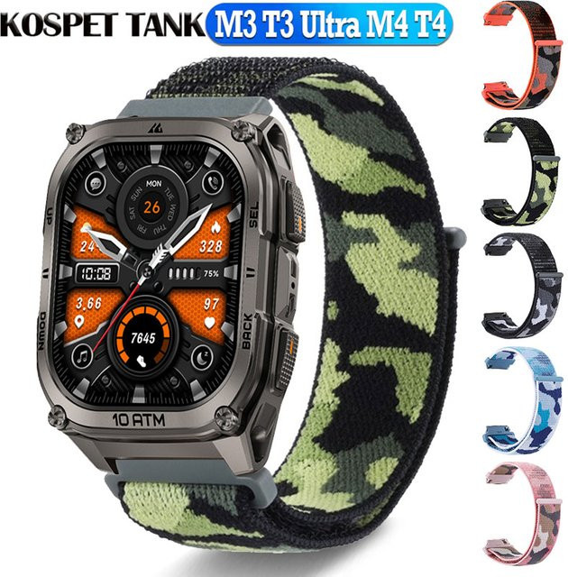 KOSPET Uhrenarmband, Camouflage-Nylon, 22 mm, Unisex - Bild 1