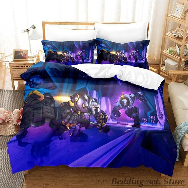 Overwatch 2 Bettwäsche-Set aus Mikrofaser mit Motiv, B/H: 140 x 210 cm - Bild 1