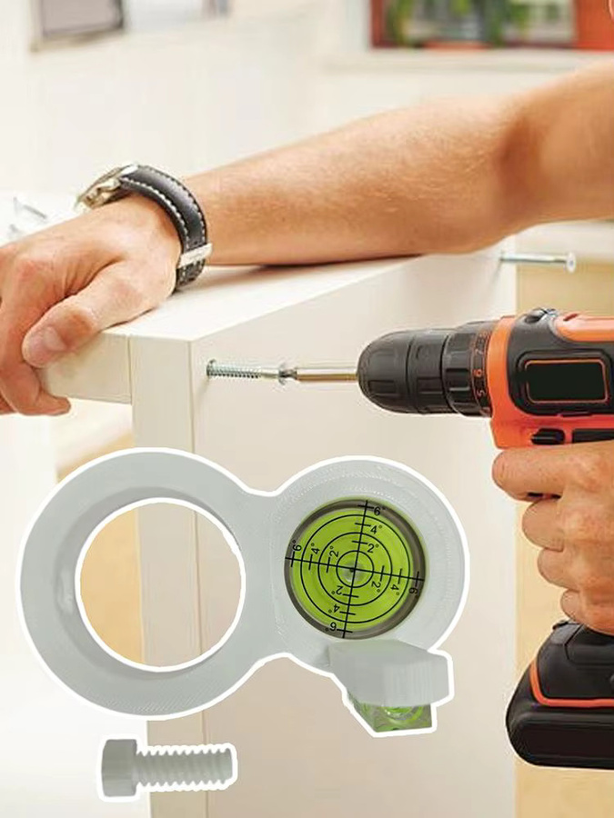 Präzisions-Bohrer-Nivellierwerkzeug als Nivellierungsassistent für elektrische Bohrmaschinen in Weiß - Bild 4