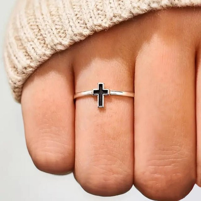 YIRAN Jewelry Ringe, Kupfer, Schwarz, Damen, Ringgröße 10 - Bild 1
