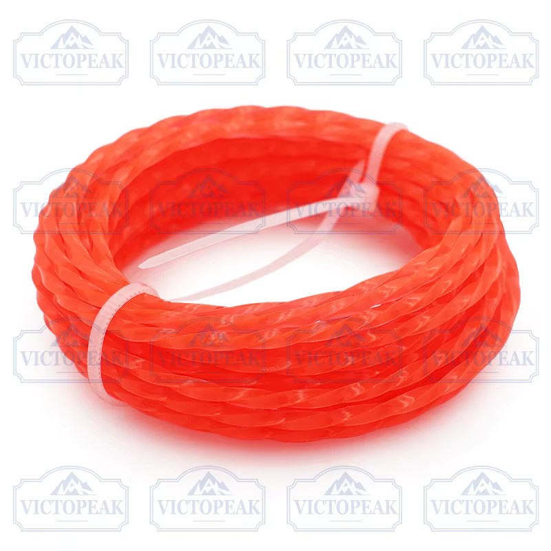 Victopeak Rasentrimmerfaden Gedreht in Orange-Rot, Durchmesser: 3,0 mm, Länge: 5 m - Bild 3