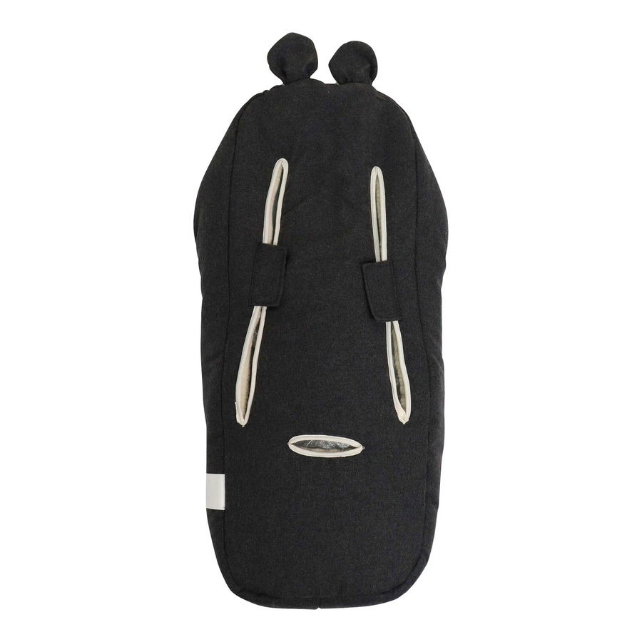 Kaiser Winterfußsack HOODY MAUS WOOL für Babyschalen in Grau mit Wolle - Bild 3
