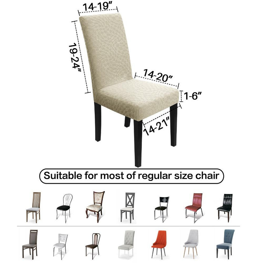 4/6 Stück Jacquard Stuhlhussen für Esszimmerstühle, Universal Möbelschutz, Waschbar, 100% Polyester - Bild 1