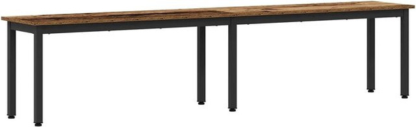 vidaXL Bank aus Altholz und Metall in Braun, B/T/H: 200 x 35 x 45 cm