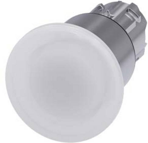 Siemens Pilzdrucktaster 3SU1051-1ED60-0AA0 in Weiß mit IP66 IP67 IP69/IP69K Schutzart - Bild 1