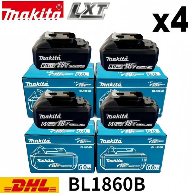 Makita Original Lithium-Ionen Akku 18V 6000mAh in Schwarz für BL1860 BL1830 BL1850 BL1860B - Bild 1