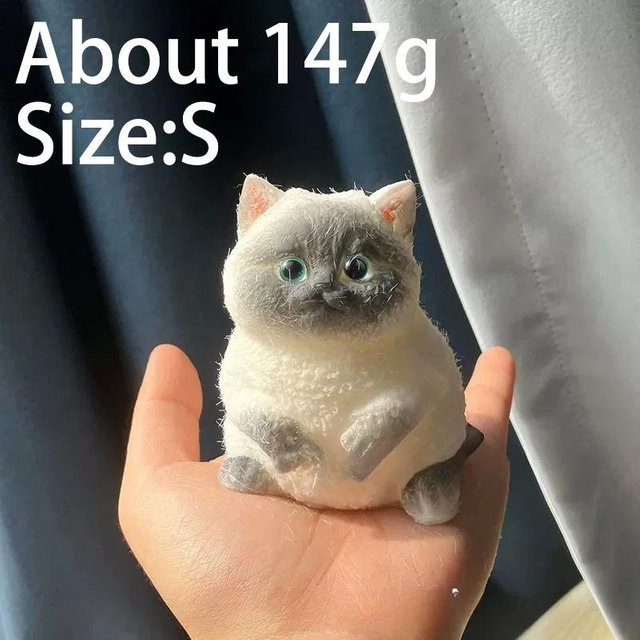 Katze Quetschspielzeug, Plüsch / Textil, Grau, ab 14 Jahre - Bild 1