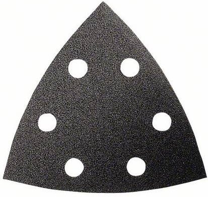 Bosch Best for Stone Deltaschleifpapier mit Klett, gelocht, Körnung 600, 5 Stück, Eckmaß: 9,3 cm x 9,3 cm - Bild 1