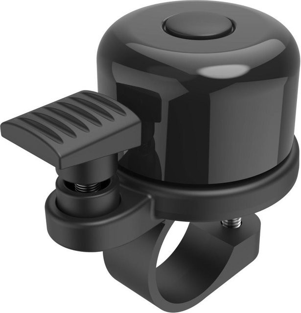Hama Fahrradklingel AirBell mit AirTag-Halterung, Schwarz, Durchmesser: 2,2 cm, 85 dB - Bild 1