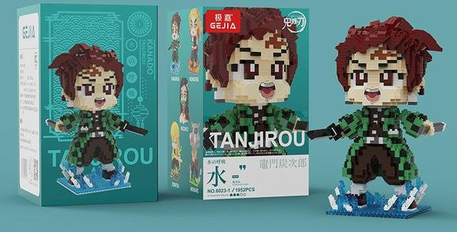 Demon Slayer Anime Kamado Tanjiro Nezuko Mikrobausteine Figuren Set - Bild 1