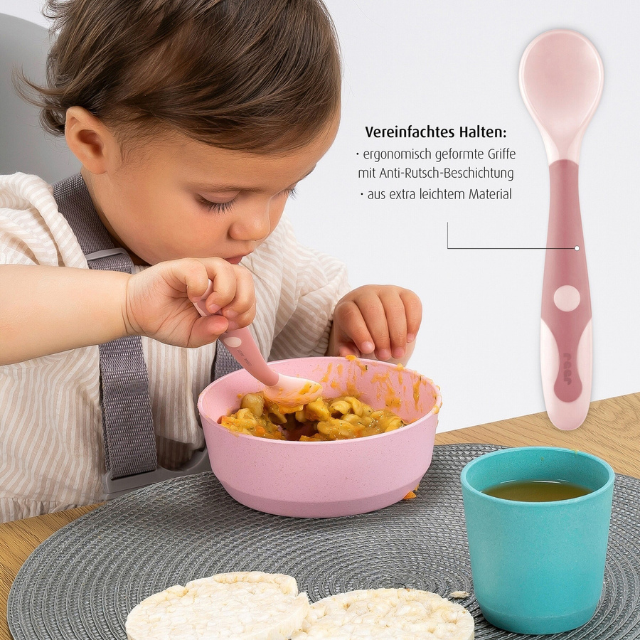 Reer 360 Grad Esslernbesteck Set in Pink, BPA-frei und ergonomisch geformt - Bild 2