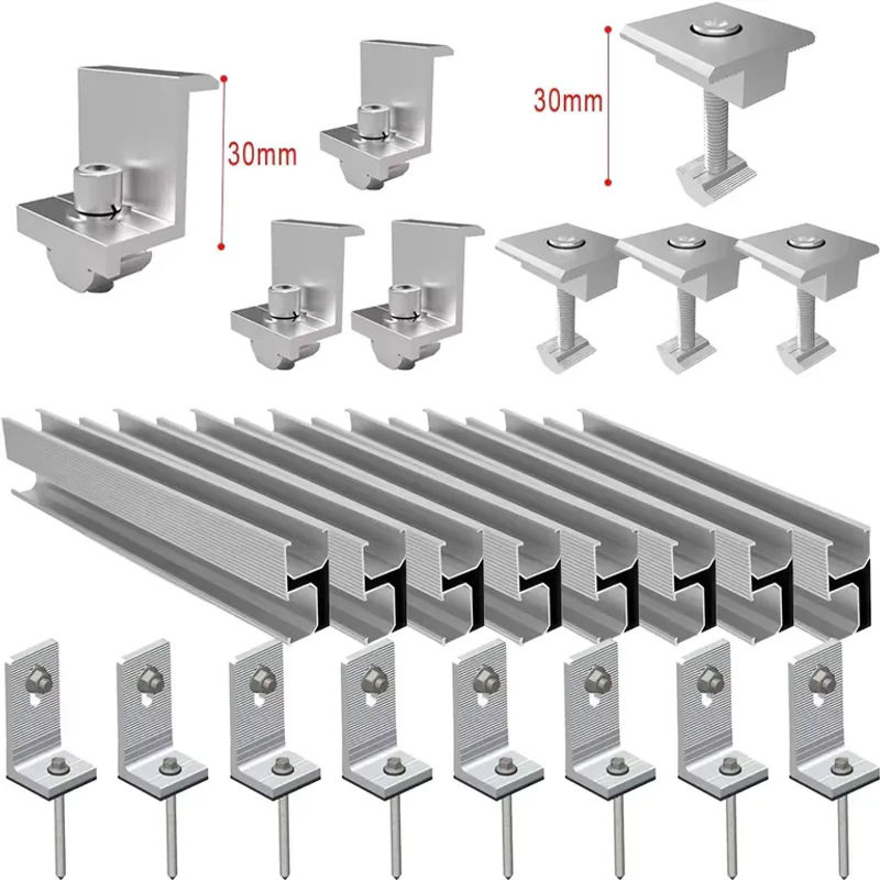 Sola Alu-Montageschiene für Solarpanels, silberfarben, B/H/T: 200 x 30 x 56 mm - Bild 5