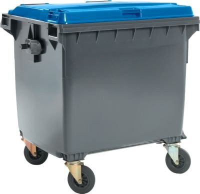 SSI Schäfer Müllcontainer MGB 1100 FD aus Kunststoff, 1100 l, schwarzblau - Bild 1