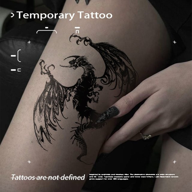 Magic Dragon Tattoo Aufkleber, Temporäre Tattoos - Bild 1