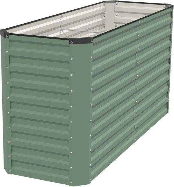 RIVARO Hochbeet von VidaAtHome.de aus Stahl in Waldgrün und Silber, B/T/H: 180 x 60 x 90 cm - Bild 1